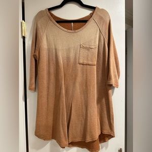 free people ombré orange/tan top size XS